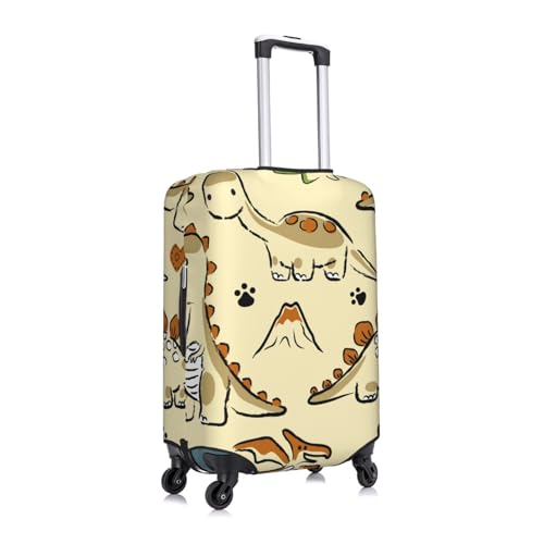 Cartoon Dinosaurs,Cute Dino Print Luggage Cover Elasticated Suitcase Covers TSA Approved Stylish Scratch Washable Resistant Case Protector for Kids and Adults3