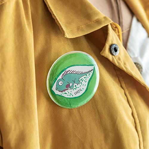 Mahitoi 12 Buttons To Design 2.5" Diameter Clear, Pop & Place Your Insert, Pin Back On Clothes, Hats, Bags, For Kids & Adults, Athlete And Events Support, Craft Project, Logo, Birthday Party #TOP7