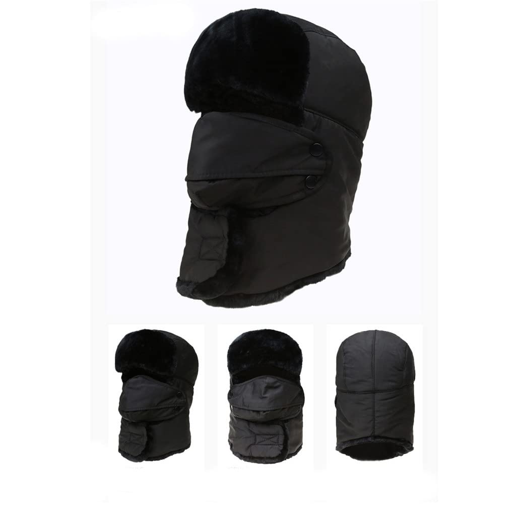 Czapka zimowa męska Lei Feng Hat Neck Czapka zewnętrzna Ciepła damska czapka bawełniana Zagęszczona czapka zimna (kolor: D, rozmiar: jeden rozmiar)