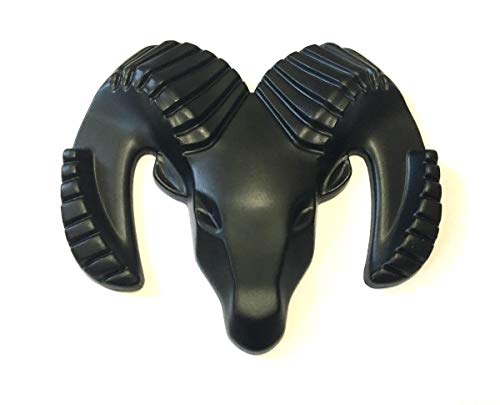 Insignia de metal negro con emblema de cabeza de carnero para auto Dodge Ram de 68 x 60 pulgadas Cover