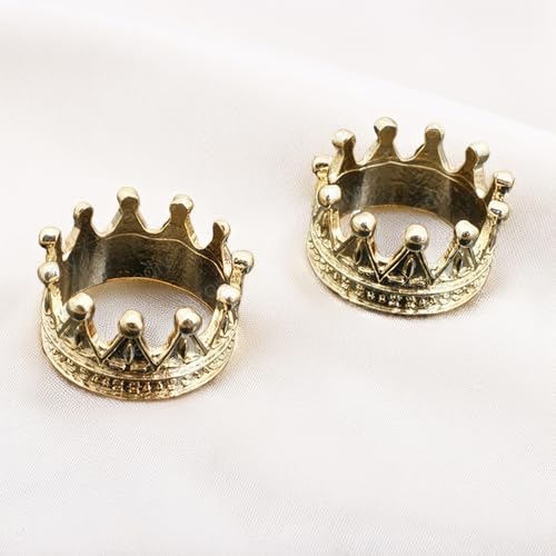 4Pcs Miniature Metal Crowns Set