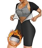 CEPORASK Sauna Suit For Women Weight Loss Plus Size Sauna Vest Gym Workout Vest Slim Sauna Shirt