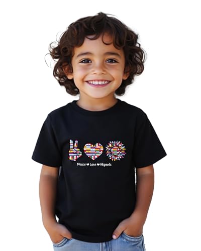 Hispanic Heritage Month Shirt Kids Toddler Boys Girls, Latino Countries Flag T-Shirt National Hispanic Gifts Tee Tops 2T-8Y