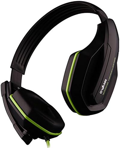 X1GN Lightweight Gaming Stereo Headsets Computer Headband Headphone with Dual 3.5mm Jack Inline Controls + Noise Cancelling Mic Deep Bass for PC Laptop Desktop Notebook Gamer(Green)