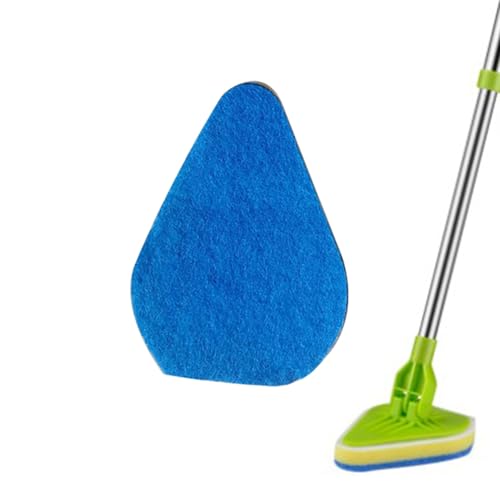 Tuxuseo Limpiador de baño, estropajo para limpiar, limpiador de azulejos extensible 2 en 1 con cabezal ajustable, esponja de cepillo limpia extraíble para rodapiés, baño, bañera o pared de suelo