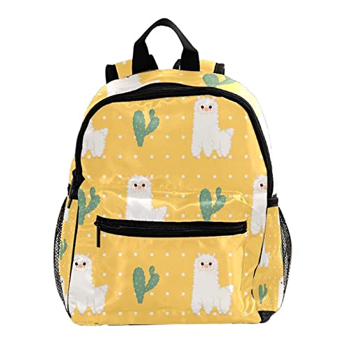 Sac à dos pour garçons sac d'école fille alpaga jaune 30,5 cm enfant