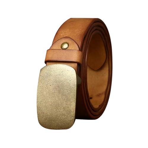 Ceinture vintage en cuir pleine fleur de 3.8cm, le cadeau authentique et mixte