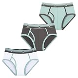 Carer Lot de 3 Slips d’Incontinence Garçon 60 ml Absorption Sous-vêtements en Coton Doux pour Légère Incontinence Réutilisables