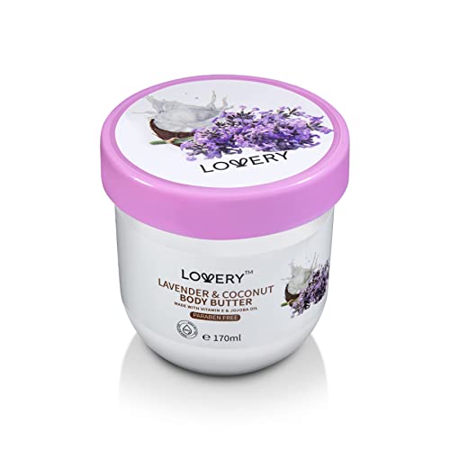 Lavender And Coconut Body Butter - 6Oz Ultra-Hydrating Shea Butter Body Cream Enriched With Jojoba Oil And Vitamin E - Natural Skin Moisturizer For Men And Women - Normal To Dry Skin #TOP7