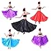 Dance Skirts for Women Belly Dance Skirt Shining Satin Long Spanish Skirt Swing Stage Performance Costume(RED 720,Small)