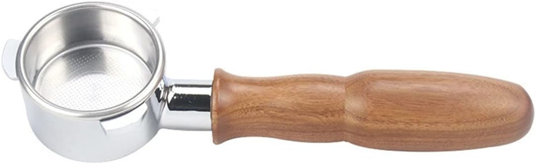 Espresso Machine Bottomless PortafilterProfessional 54Mm Filter Basket Solid Wood Handle Coffee Portafilter Fit for Breville 870/878/880 Coffee Machine Accessory(Color:D) (C)