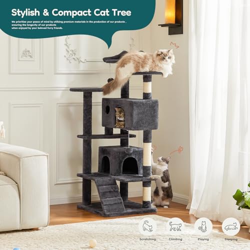 DUMOS 54-inch Cat Tree Tower with 40% Off - Indoor Playground - Image 3
