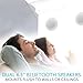 Pyle 6.5” Pair Bluetooth Flush Mount In-wall In-ceiling 2-Way Speaker System Quick Connections Changeable Round/Square Grill Polypropylene Cone & Polymer Tweeter Stereo Sound 150 Watt (PDICBT652RD)