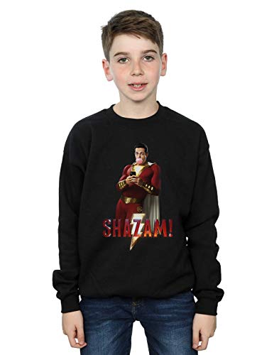 Image of Absolute Cult DC Comics Boys Shazam Bubble Gum Sweatshirt Black 7-8 Years