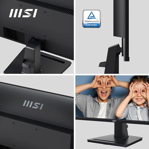 Image of MSI PRO MP251 24.5 Inch Full HD Office Monitor - 1920 x 1080 IPS Panel, 100 Hz, Eye-Friendly Screen, Built-in Speakers, Tilt-Adjustable - HDMI 1.4b, D-Sub (VGA)