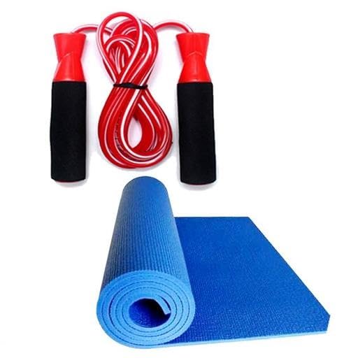 3mm Extra Thick Yoga and Exercise Mat and Skipping Rope Combo of 2 (Multicolor) (B0D8L1F88T) Amazon Price History, Amazon Price Tracker