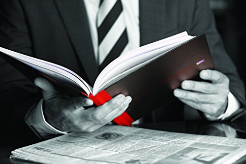 Oxford Black n' Red, A4 Notebook, Casebound, Hardback, 192 Pages, Single Notepad - Image 5