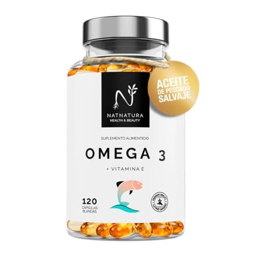 Omega 3 máxima concentración EPA – DHA. Ácidos grasos Omega 3 (2000 mg) + Vitamina E a base de aceite de pescado salvaje. 120 perlas blandas