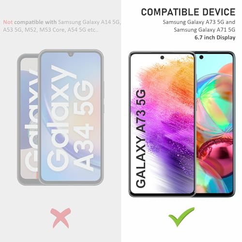 Image of SupCares Tempered Glass for Samsung Galaxy A73 and Galaxy A71 (6.7 Inch) With Installation Kit | Military-Grade Gorilla Screen Protector | Edge to Edge Coverage | Black