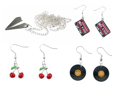 Pendientes cadena miniblings planos ligeros para orejas sensibles y danza