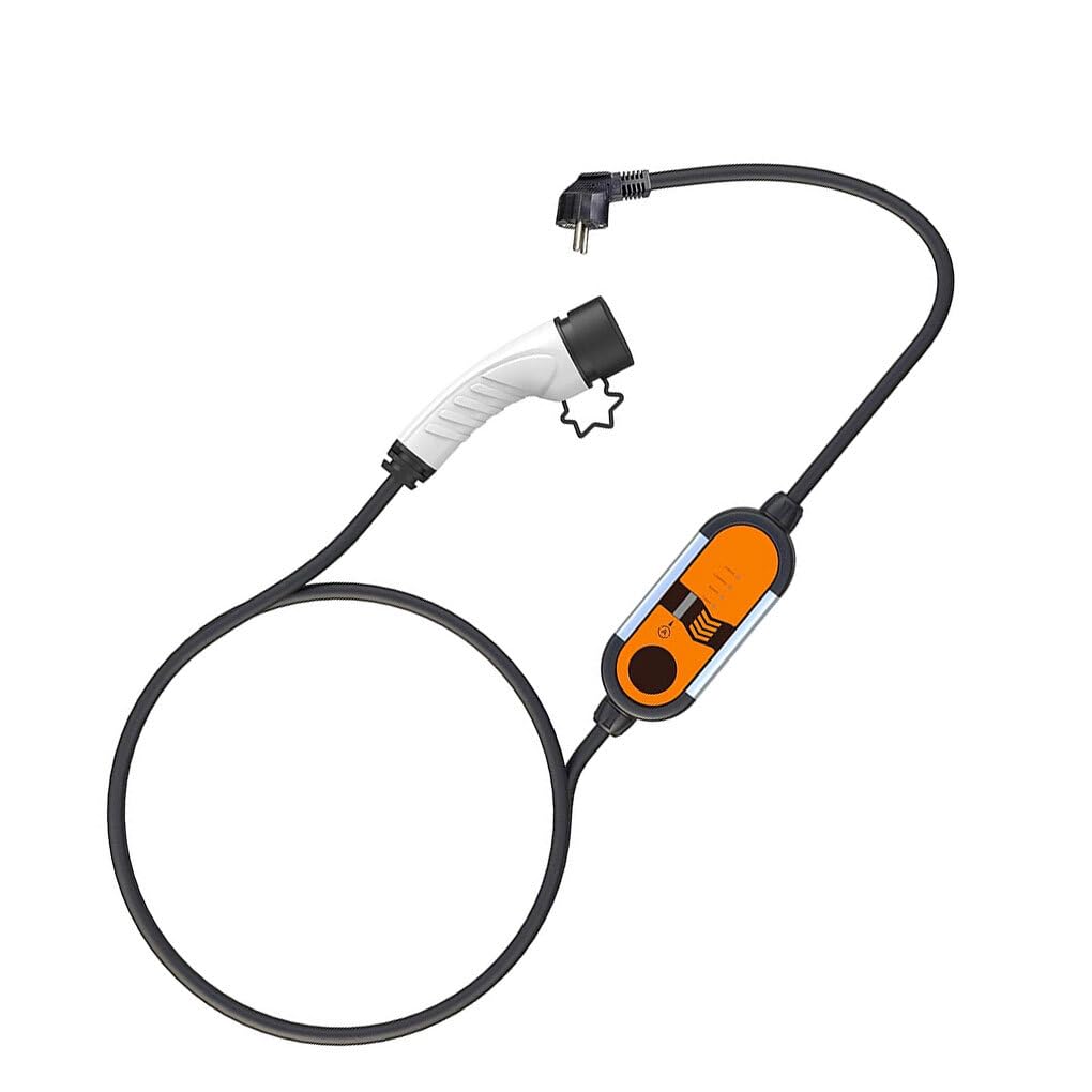 Caricabatterie portatile per veicoli elettrici di tipo 2 IEC62196-2 con cavo da 5 m da 8A-16A, opzione di ricarica rapida per appassionati di veicoli