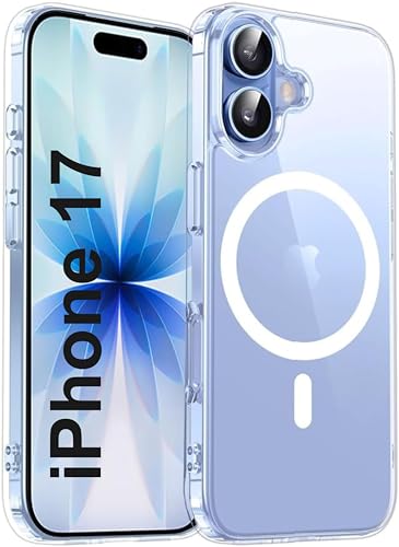 Image of SBMS Ultra-Hybrid Crystal Clear Back Case Cover for iPhone 17 | Shockproof Design | Hard Back Cover for iPhone 17 (PC & TPU, Magsafe Compatible, Clear)