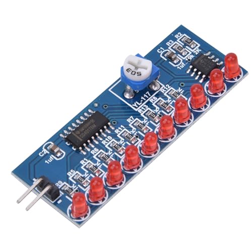 Module de Lumière Qui Coule à LED NE555 + CD4017, 2 Pièces, Circuit de Lumières de Chasse à LED, Lumière Courante à LED, Vitesse de Débit Réglable