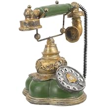 Retro Telephone Prop Vintage Home Decor Ornament for Office Hotel Craftsmanship with Natural Color Tone Versatile Tabletop Accessory