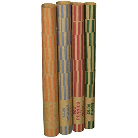 Royal Sovereign Assorted Coin Preformed Wrappers, 216 Count (FSW-216N) - Blue Cover