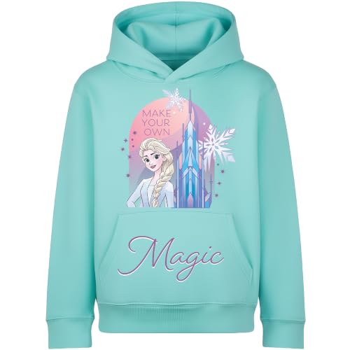 Image of Disney Frozen Hoodie for Girls Elsa and Anna Sweatshirt Age 3/4 Turquoise