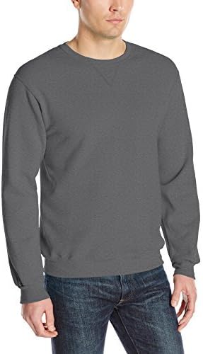 Fruit of the Loom Men's Sofspun Fleece Sweatshirts & Hoodies, Sweatshirt-Charcoal Heather, Large