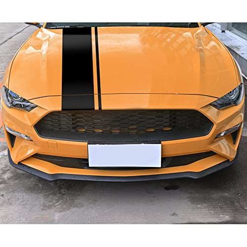 Ruiante Car Hood Stripe Sticker Auto Racing Body Side Stripe Decal Roof Hood Bumper Stripe Decal Vinyl Modified Stripe Decal Decoration For Car Suv Vechine Universal (1Pc Black) #TOP2
