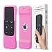 AKWOX Protective Case for Apple TV 4K/4th Gen Remote - Light Weight [Anti Slip] Shock Proof Silicone Cover for Apple TV 4K Siri Remote Controller with Lanyard (Pink)