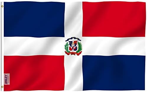 ANLEY Fly Breeze 3x5 Foot Dominican Republic Flag - Vivid Color and UV Fade Resistant - Canvas Header and Double Stitched - Dominican National Flags Polyester with Brass Grommets 3 X 5 Ft