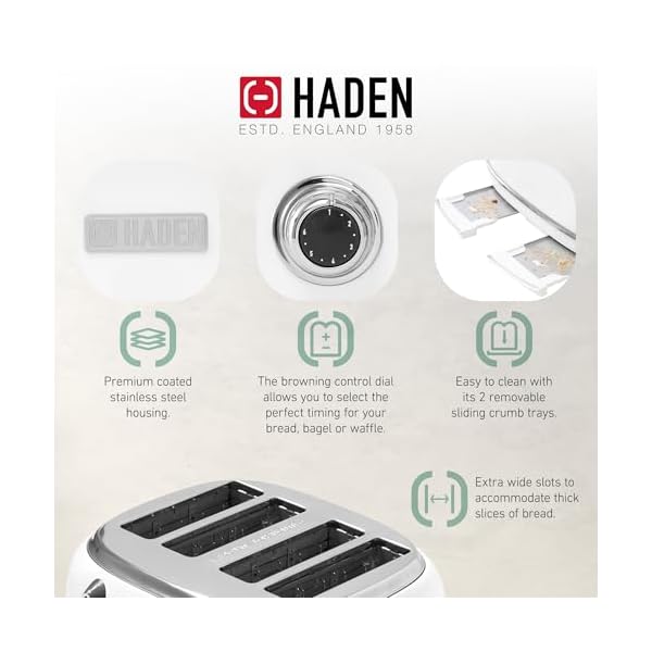   Haden-Heritage-4-Slice-Wide-Slot-Stainless-Steel-Toaster-with-Adjustable-Browning-Control-Non-Slip-Feet-Ivory-Chrome