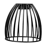DOITOOL Pantalla Lámpara Jaula Pájaros Hierro Negro Resistente Cubierta Vintage para Dormitorio Oficina Estilo Industrial