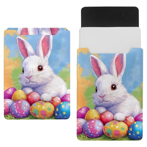 Funda para portátil de 35 x 25,9 cm con diseño exclusivo de conejo de Pascua