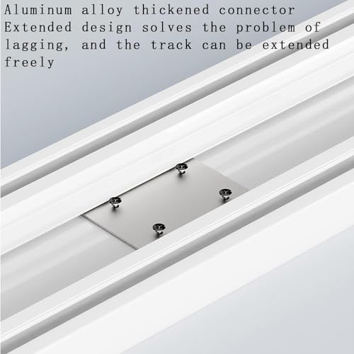 Riel de montaje en techo de aluminio negro premium: sistema de doble vía resistente de 5 m 6