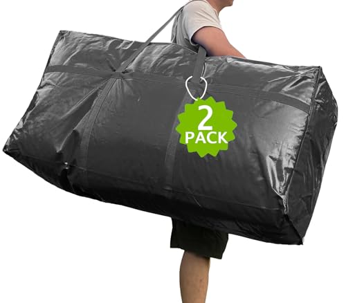 66 Gallon Extra Large Storage Bags, Huge Moving Bags Heavy Duty with Zipper and Stronger Handles, Big Foldable Duffle Bag for Travel - Storage Totes Moving Boxes for College, Christmas Tree, Bedding