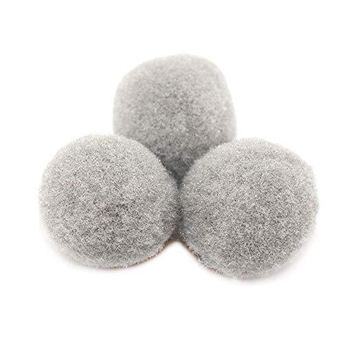 200 Pieces 30mm Pom Poms for Hobby Supplies and DIY Creative Crafts Decorations (Gray)