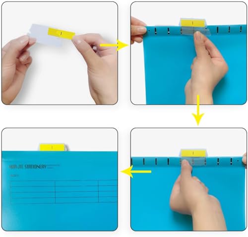 30pcs Hängemappen A4 Polypropylen Aktenschrank Hängemappen mit Tabs und Karteneinlagen für Schule Zuhause Arbeit Büro (5 Farbe)