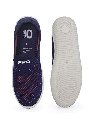 Image of Pro by Khadim's Textile Pink Slip-On Casual Shoe for Women