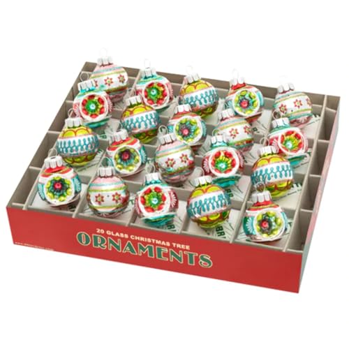 Image of Shiny Brite Festive FETE 20 Count 1.25" Half Reflector Half Rounds