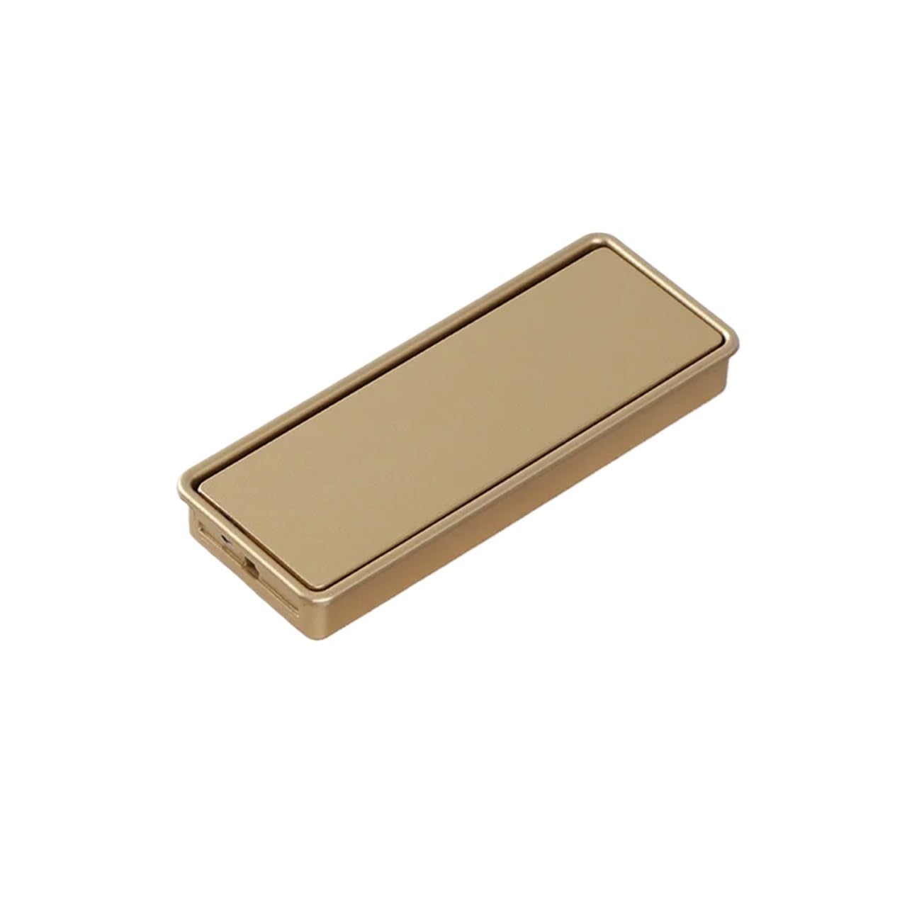 ATEUXOL Recessed Door Handles Embedded Hidden Bounce Handle Sliding Door Cupboard Closet Drawer Tatami Golden Cabinet Invisible(A8)
