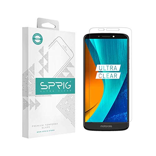 SPRIG Moto E5 Plus Transparent 2.5D Premium Tempered Glass Screen Protector with Installation Kit Deal