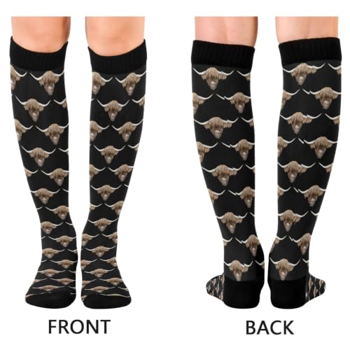 Image of Fisyme Socks for Women Men Warm Comfort Athletic Crew Running Hiking Cycling Compression Socks