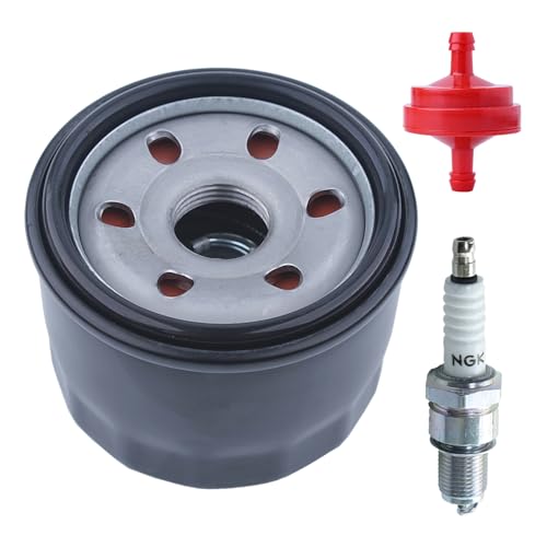 Mtanlo Oil Filter for MTD CR30 CLT38G CLT42G CLT42H 4P90HU 4P90HUA 4P90HUB Troy Bilt TB30 TB30R TB33LS TB42 Engine Lawn Mower 951-12690 751-11501 751 751 1-126 90 with Spark Plug