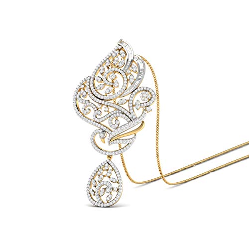 PC Jeweller Yellow Gold and Solitaire Pendant for Women - Image 4