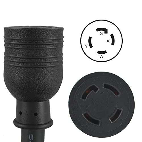 Conntek 10/4 30-Amp 125/250-Volt 4 Prong L14-30 Transfer Switch Cord/Generator Anti-Weather, Oils, Acids And Chemicals Rubber Extension Cord, 10-Feet #TOP2