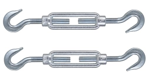 Tenditori in acciaio con gancio filettato (confezione da 2) (M20 x 200 mm)
